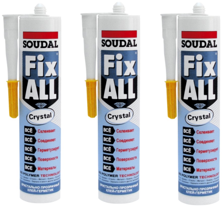   soudal fix all crystal  ( 
